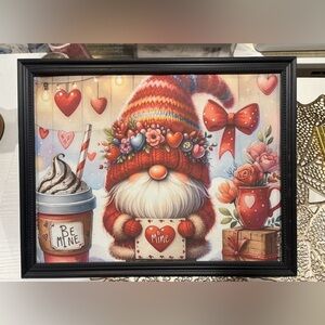 Charming Valentine's Gnome Framed Art